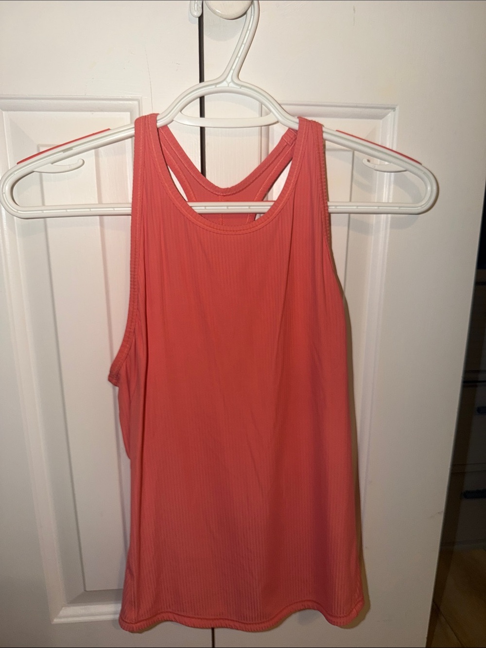 Women's Coral Ribbed Racerback Tank Top - Lightweight Summer Staple
